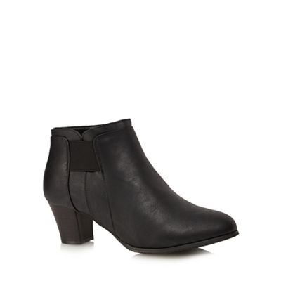 Black elasticated ankle boots